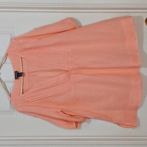 Lane Bryant Deep V-Neck Linen Blouse Sz 18/20